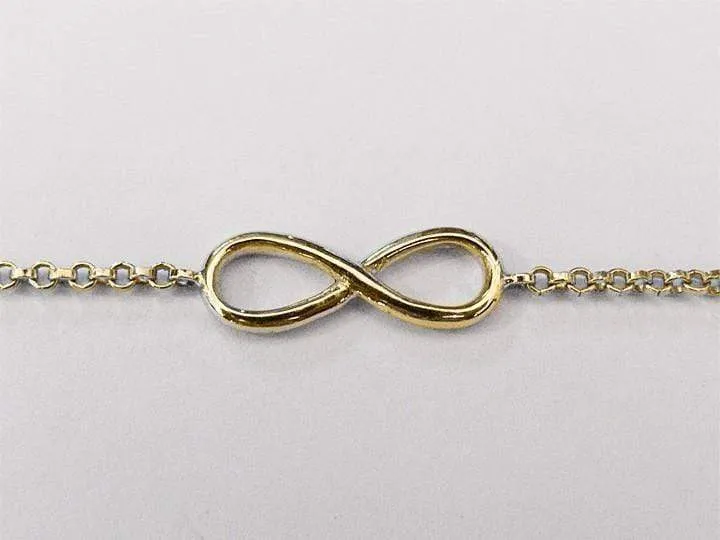 Infinity Vermeil Yellow Gold Chain Bracelet