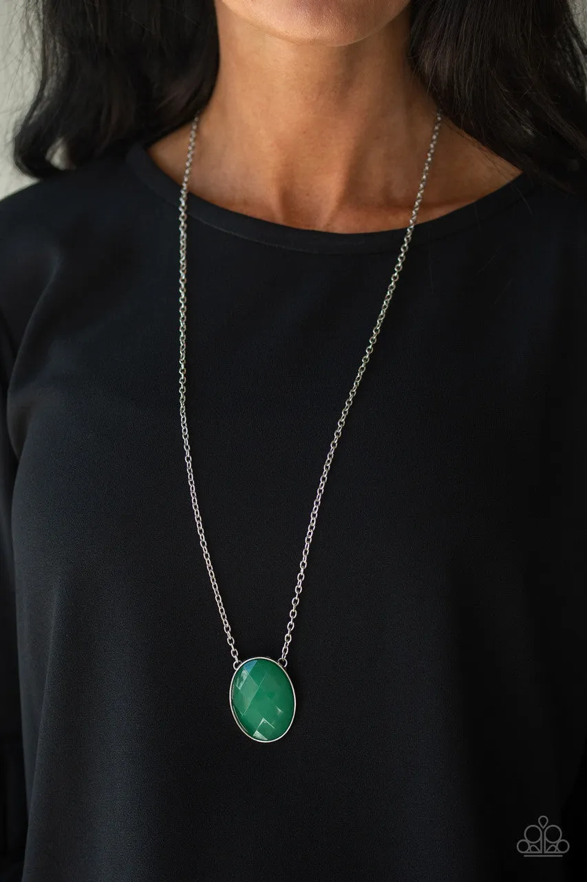 Intensely Illuminated Green Paparazzi Necklace
