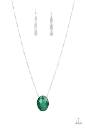Intensely Illuminated Green Paparazzi Necklace