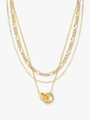 Interlocking Circle Layered Necklace