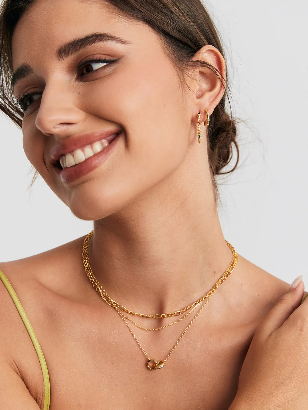 Interlocking Circle Layered Necklace