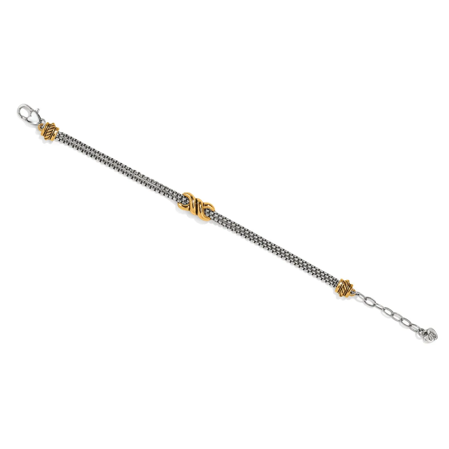 Interlok Twist 2 Tone Double Chain Bracelet