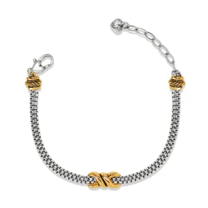 Interlok Twist 2 Tone Double Chain Bracelet