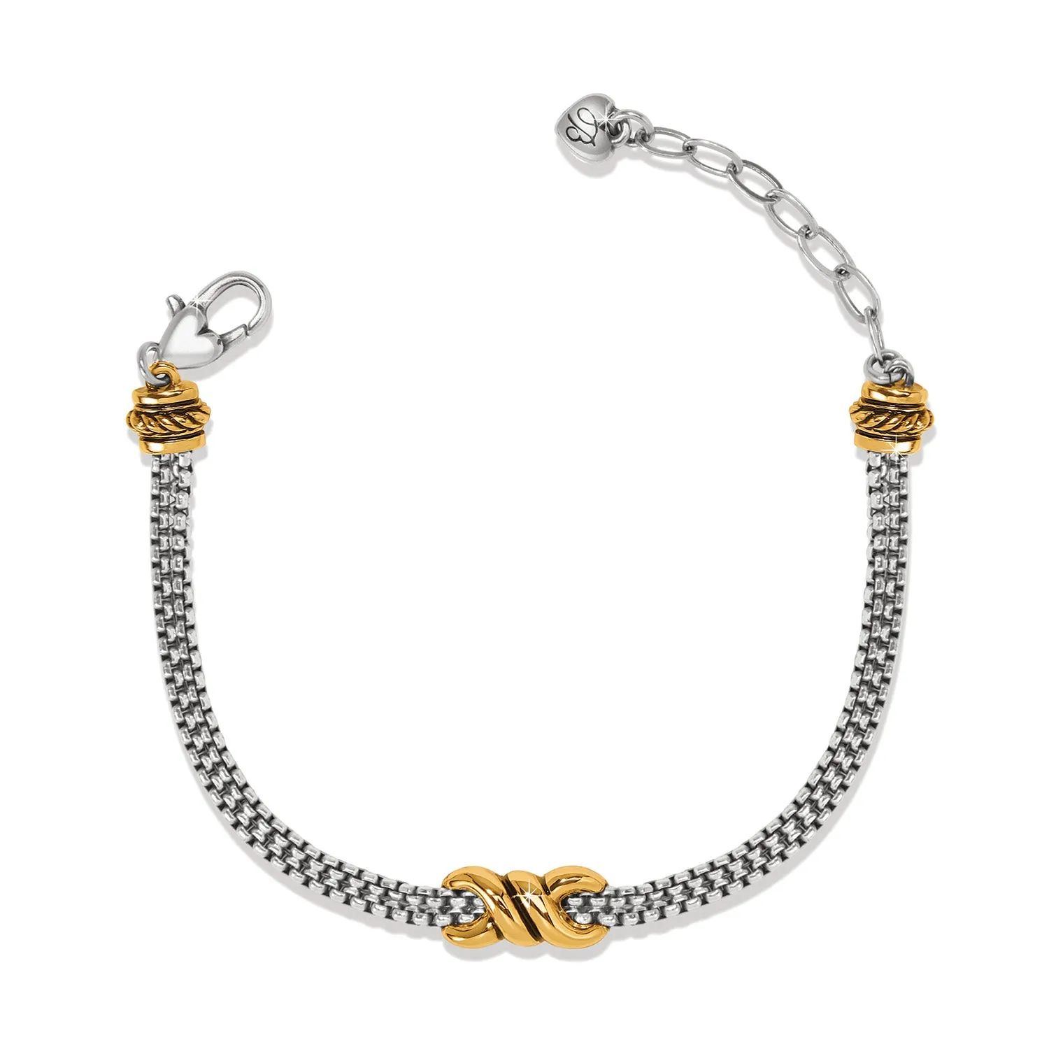 Interlok Twist 2 Tone Double Chain Bracelet