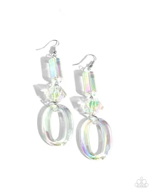 Iridescent Infatuation - Multi - Iridescent Acrylic Paparazzi Fishhook Earrings
