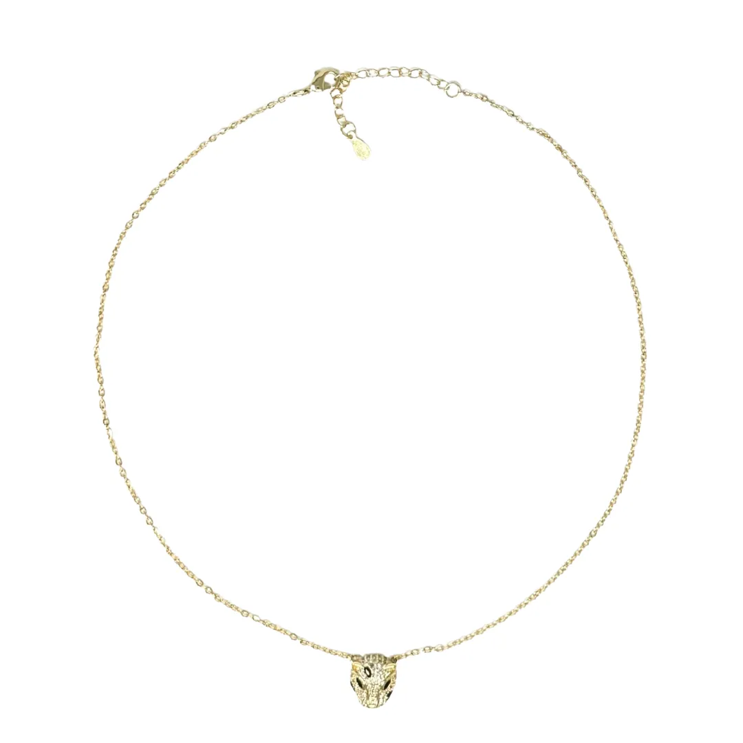 Jaguar Face Pendant Necklace