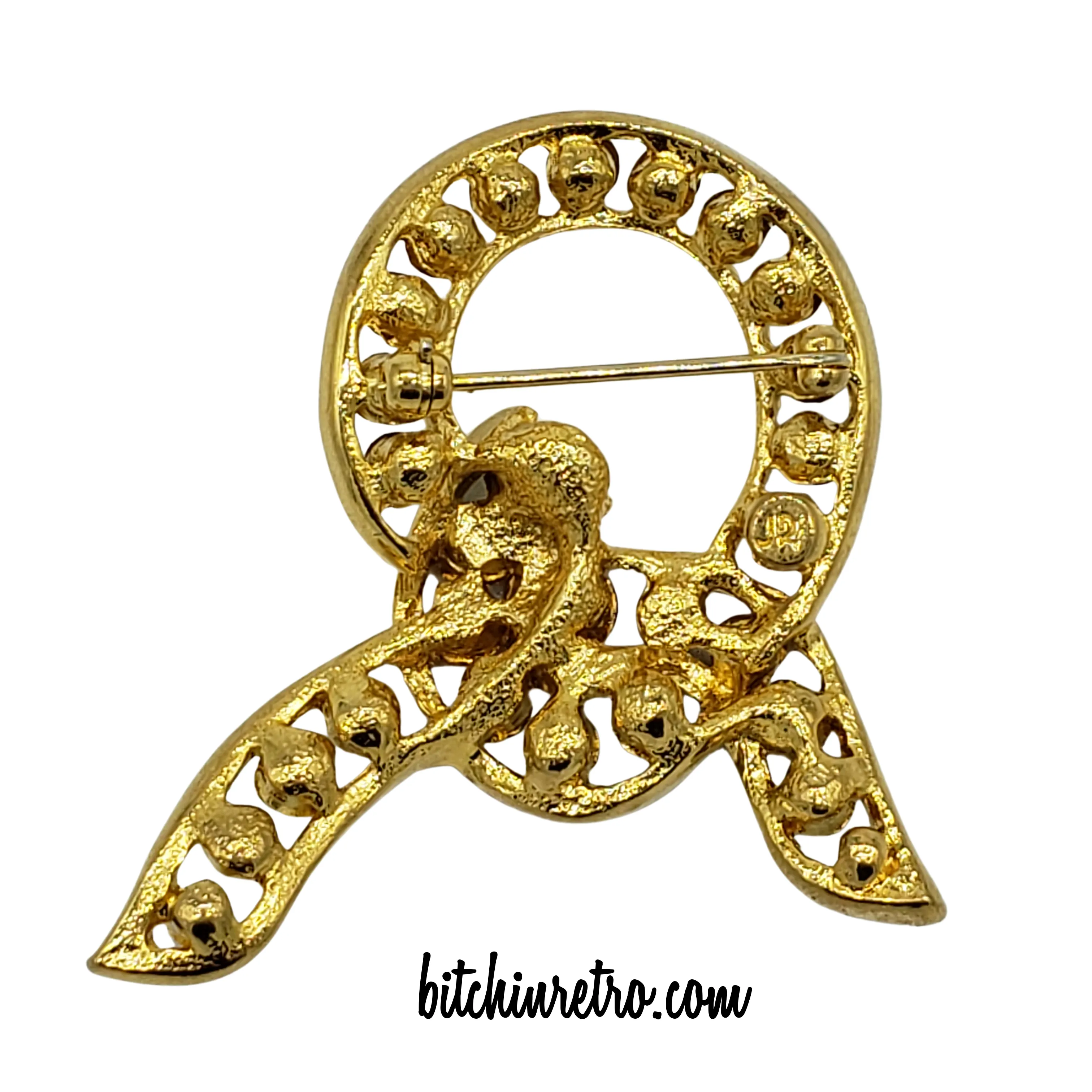 Joan Rivers Pastel Rhinestone Brooch - Published Book Piece
