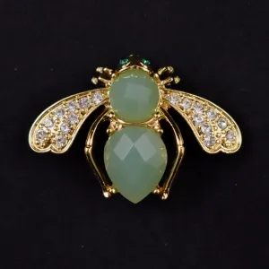 Joan Rivers Rhinestone Faceted Bee Brooch