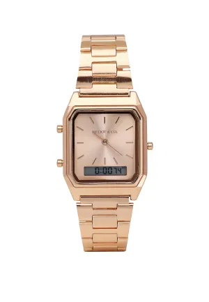 Joel Rose Gold Stainless Steel Analog Watches (Salmon)