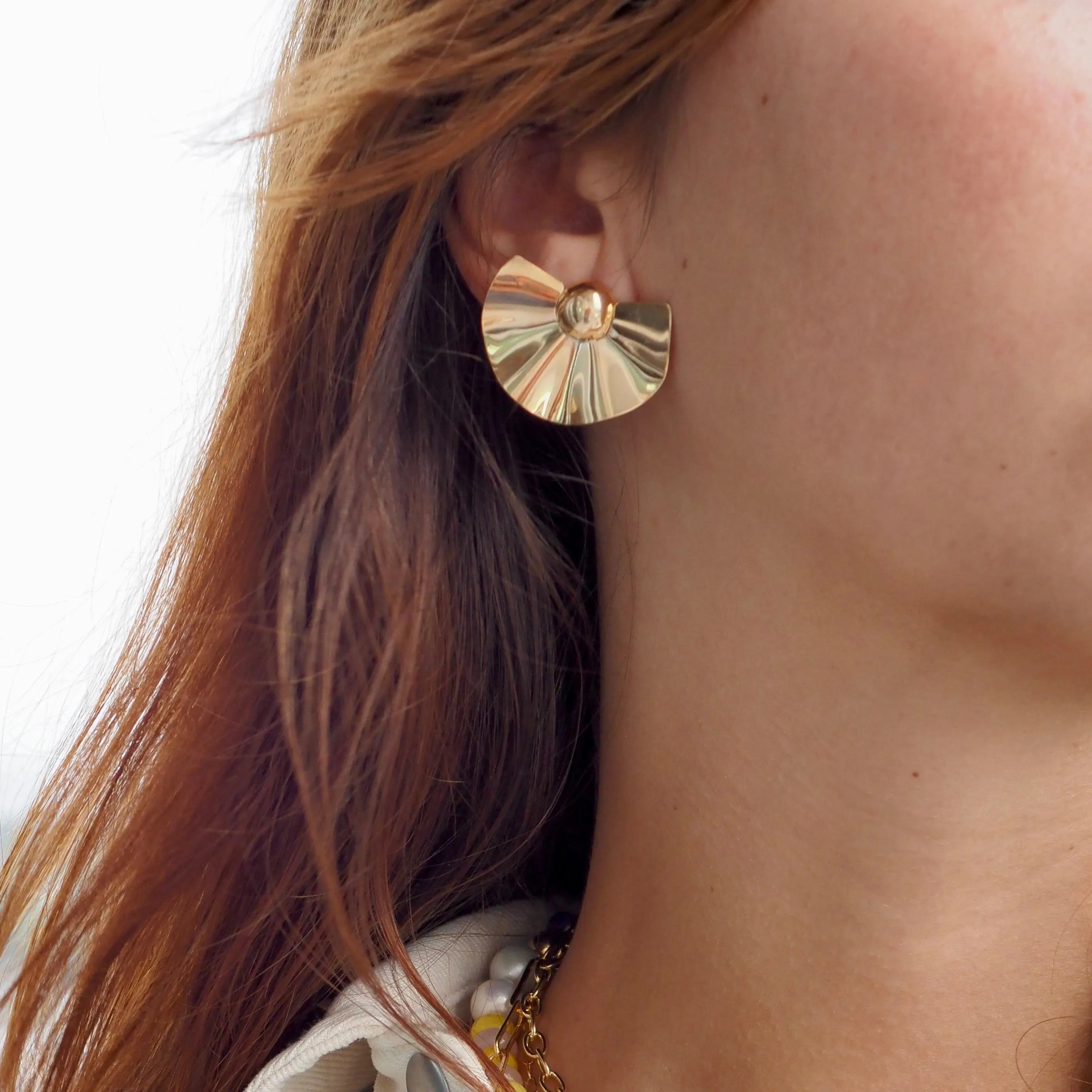 JOSIE FAN STATEMENT EARRINGS