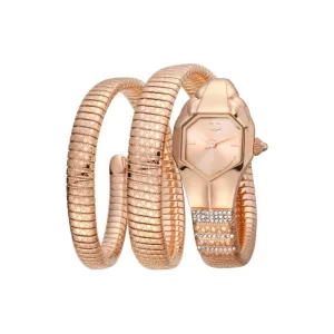Just CavalliÂ Ladies Watch With Two Round Snake Rg Bracelet With Stone