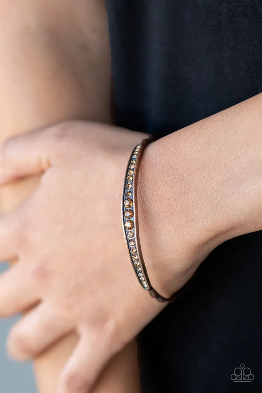 Just SPARKLE and Wave Copper Paparazzi Bracelet