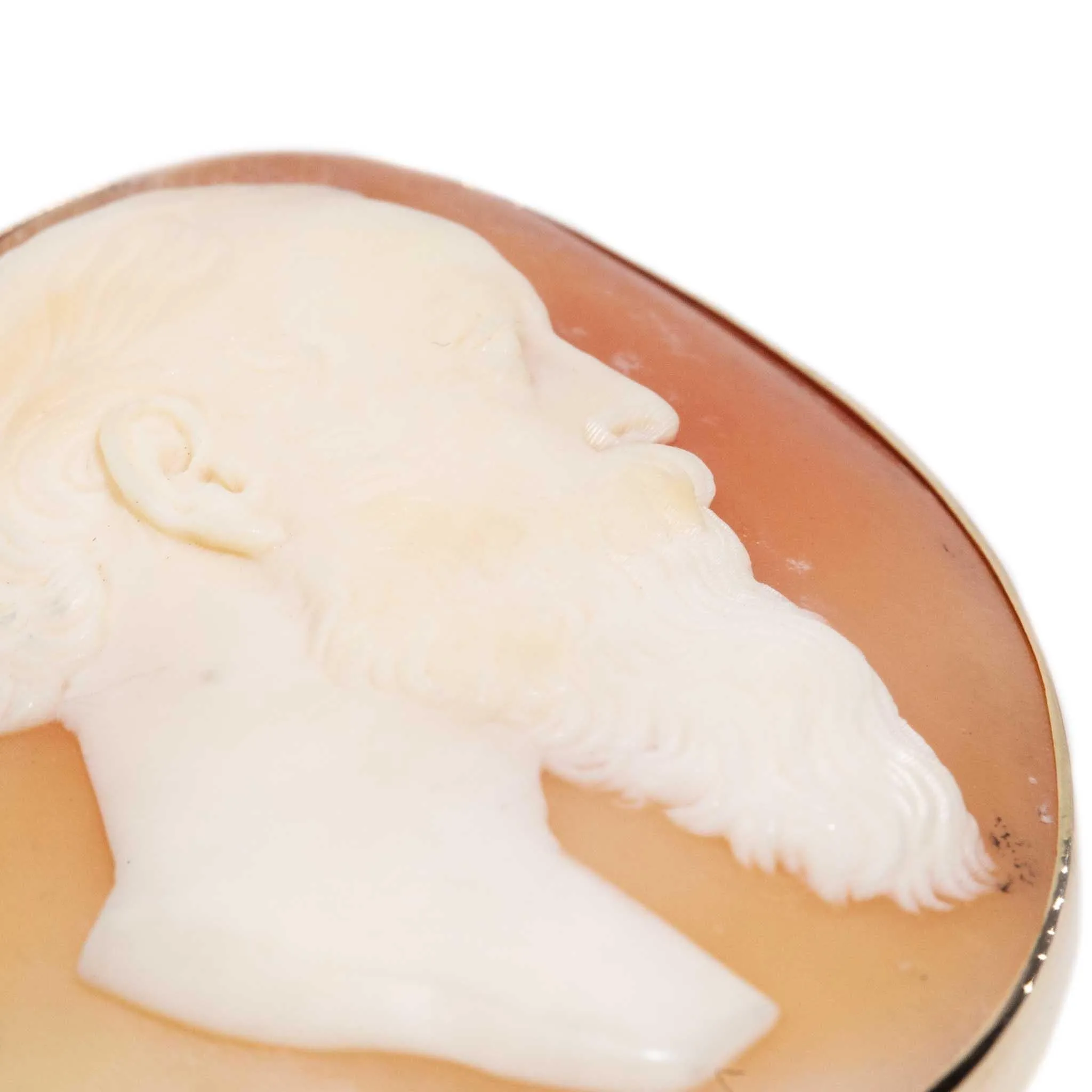 Karina Victorian Era Shell Cameo Brooch 15ct Gold