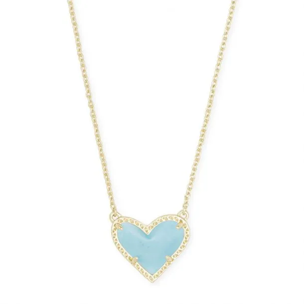 Kendra Scott Ari Heart Pendant In Gold