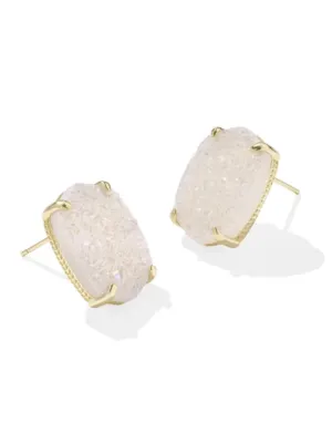 Kendra Scott Daphne Large Stud Earring - Gold Iridescent Drusy