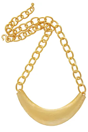 KENNETH JAY LANE GOLD HAMMERED Roman Necklace
