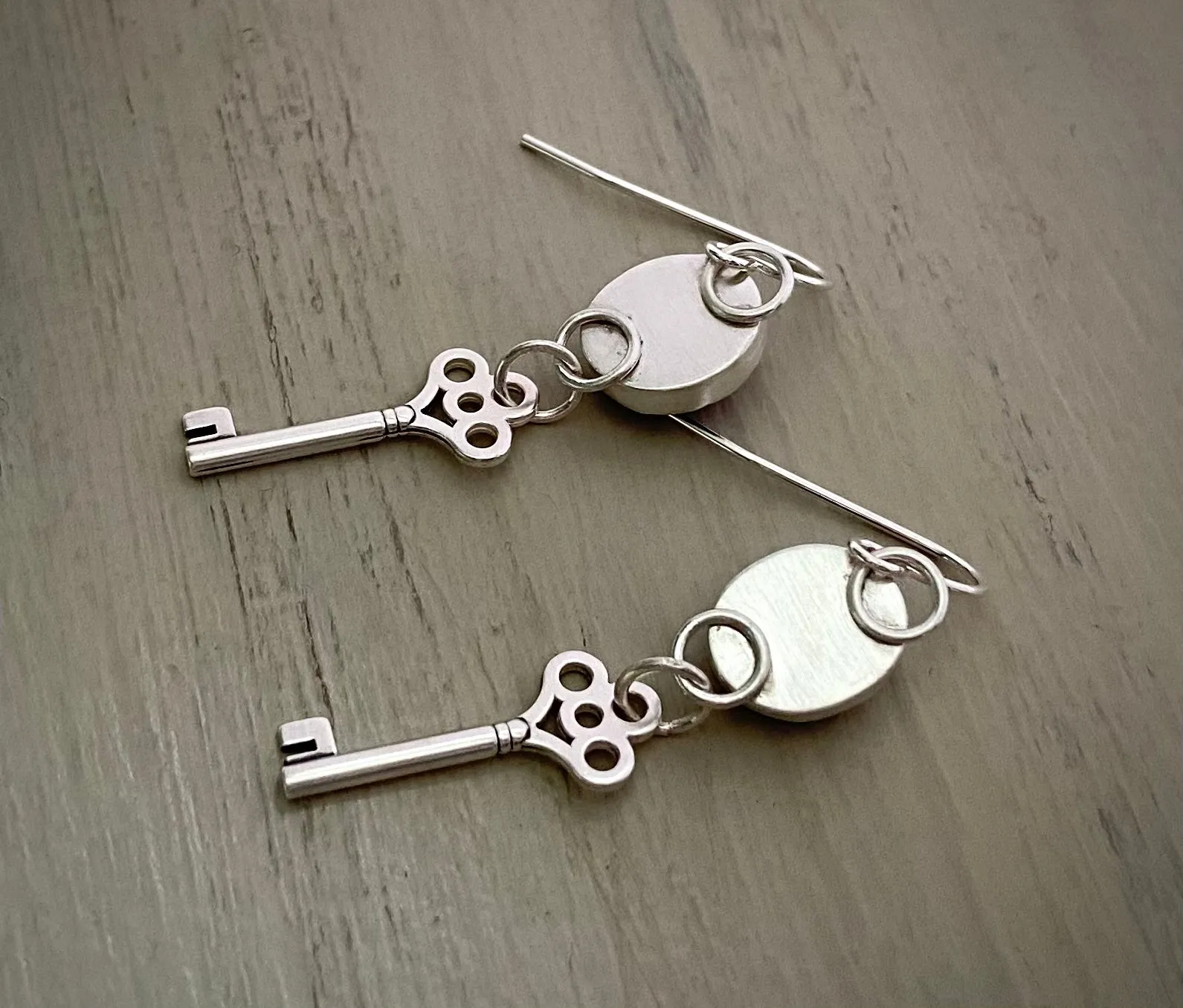 Key to My Heart Onyx Earrings