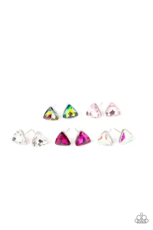 Kids' Starlet Shimmer Triangle Post Earrings Set