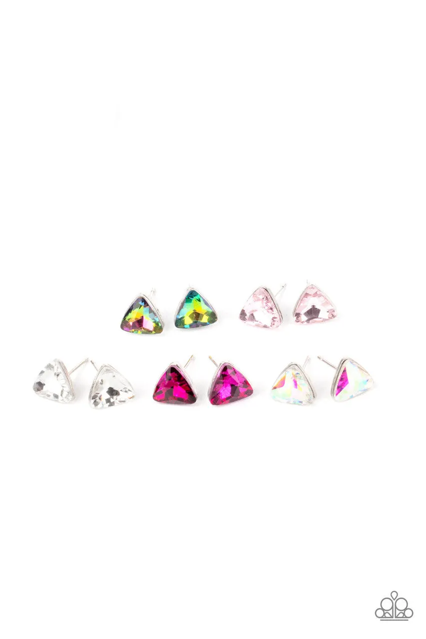 Kids' Starlet Shimmer Triangle Post Earrings Set