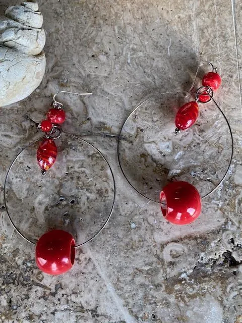 Kindle Statement Hoop Earrings