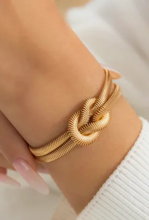 Knotted Gold Bracelet