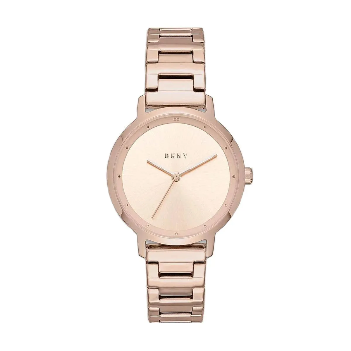 KNY The Modernist Ladies Three-Hand Rose Gold-Tone Stainless Steel Watch
