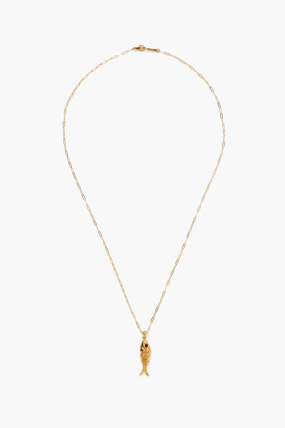 Koi Necklace with Garnet