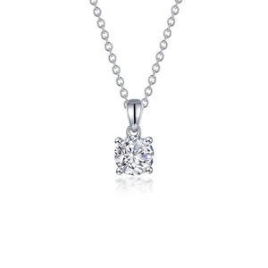 Lafonn 1.25 CTW 4-Prong Solitaire Necklace