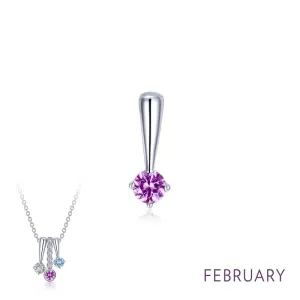 Lafonn February Birthstone Love Pendant