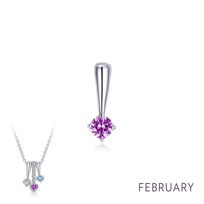 Lafonn February Birthstone Love Pendant