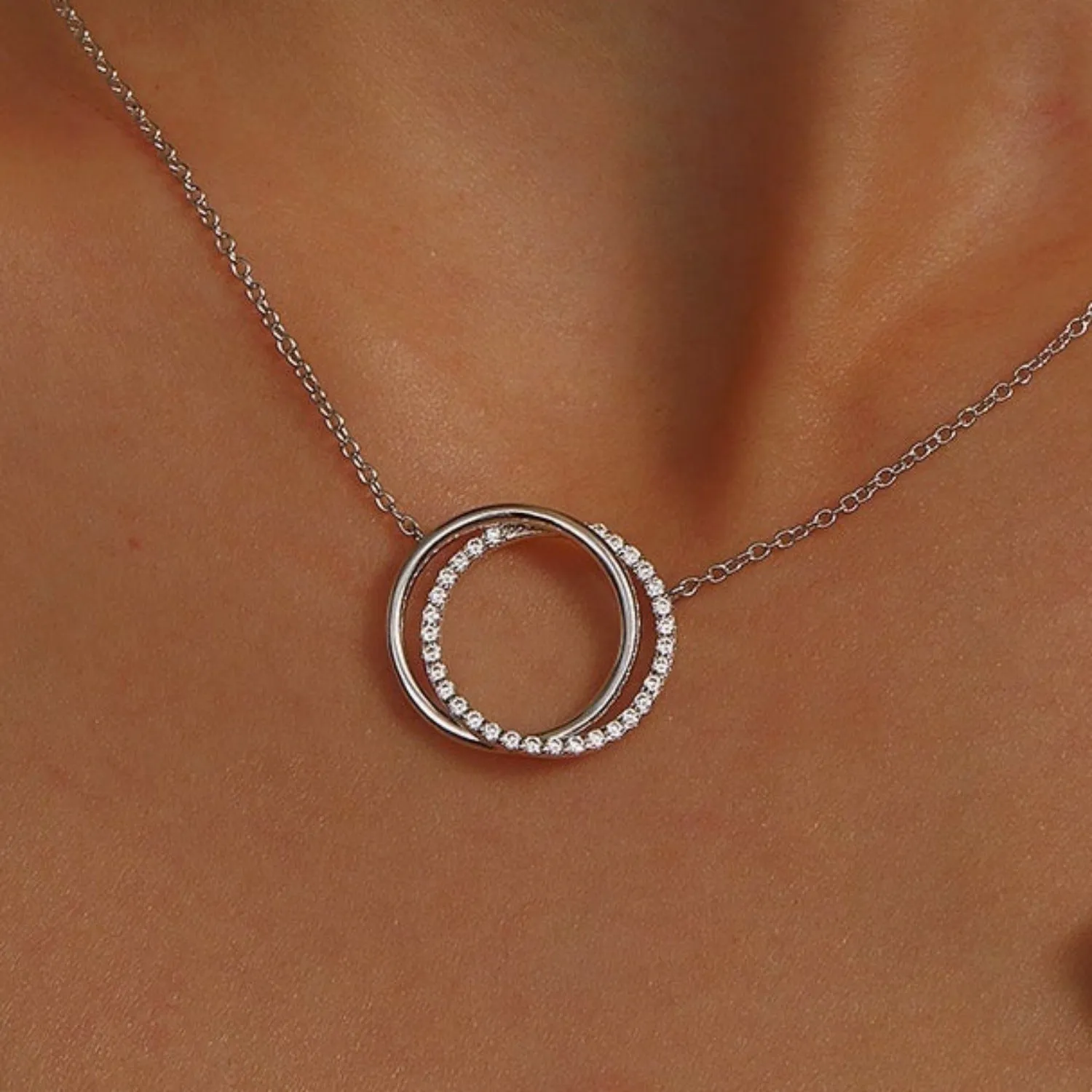 Lafonn Interlocking Circles Necklace
