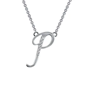 Lafonn Letter P Pendant Necklace