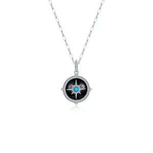 Lafonn Simulated Diamond Voyager Compass Pendant Necklace P0322TOP20
