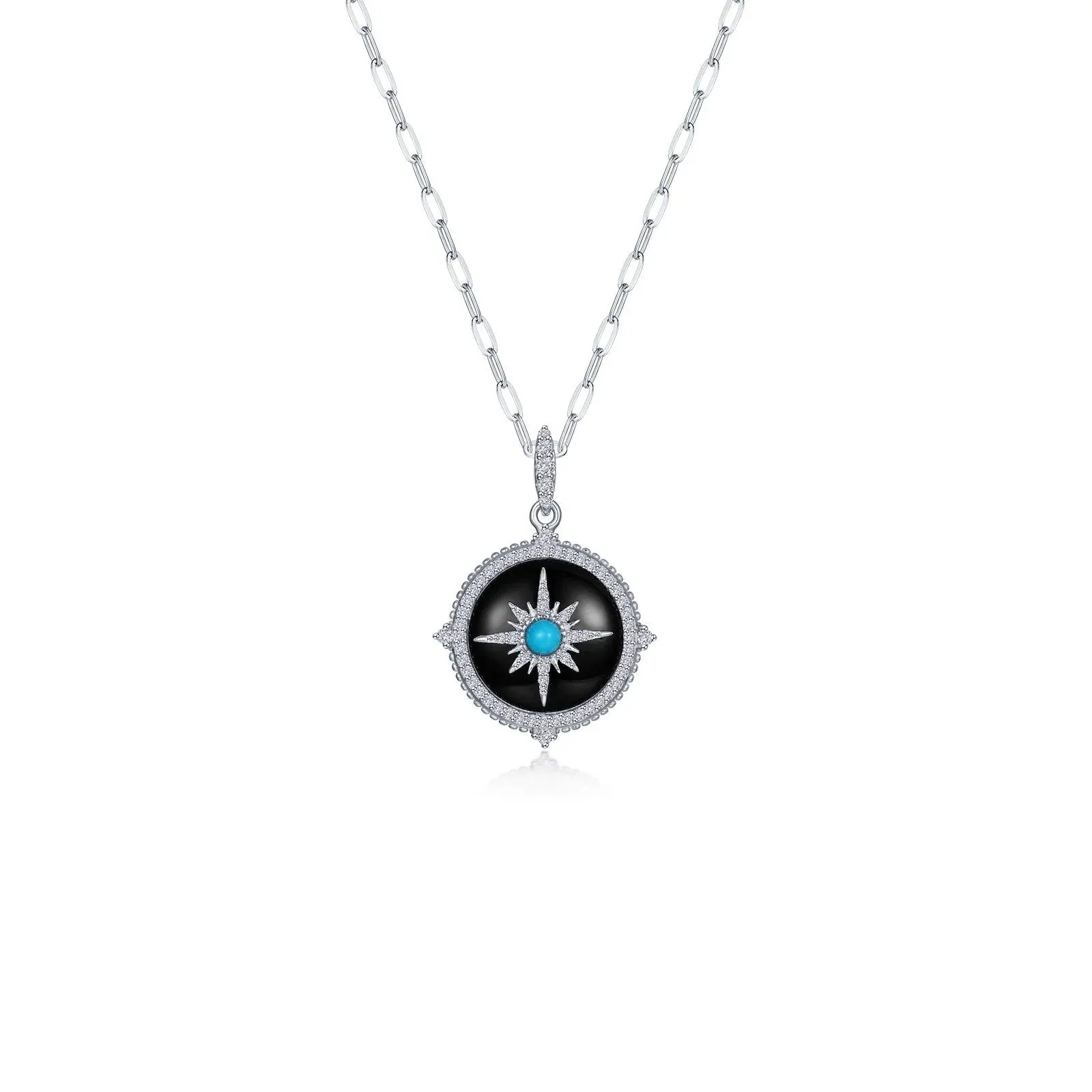 Lafonn Simulated Diamond Voyager Compass Pendant Necklace P0322TOP20
