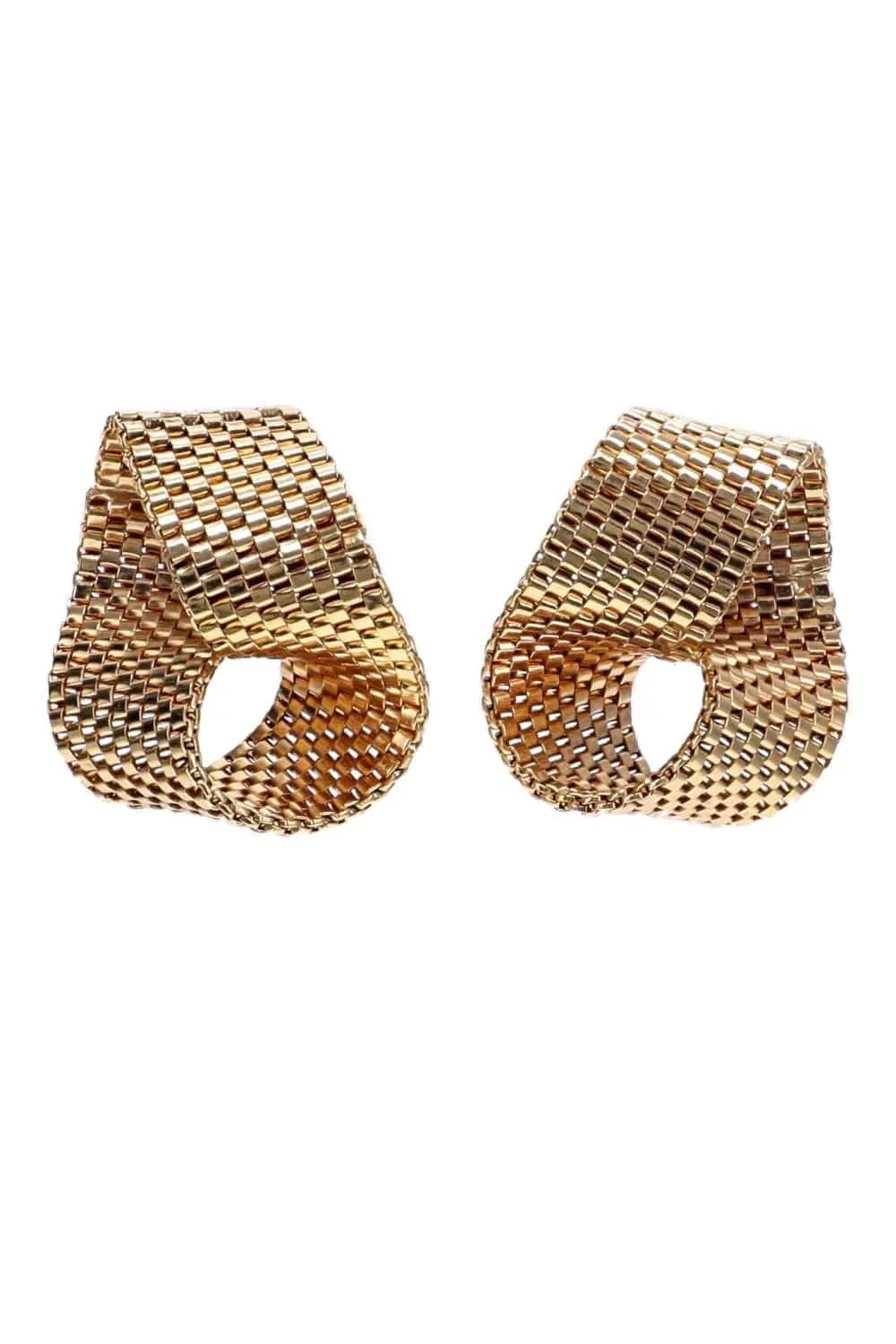 Lane Gold Twisted Chain Earrings