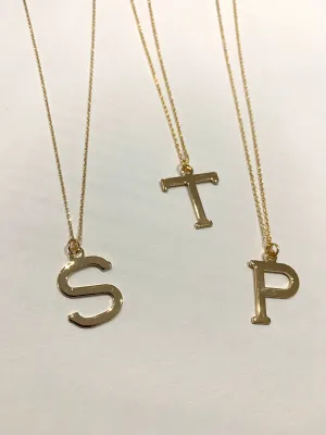 Large Initial Necklace