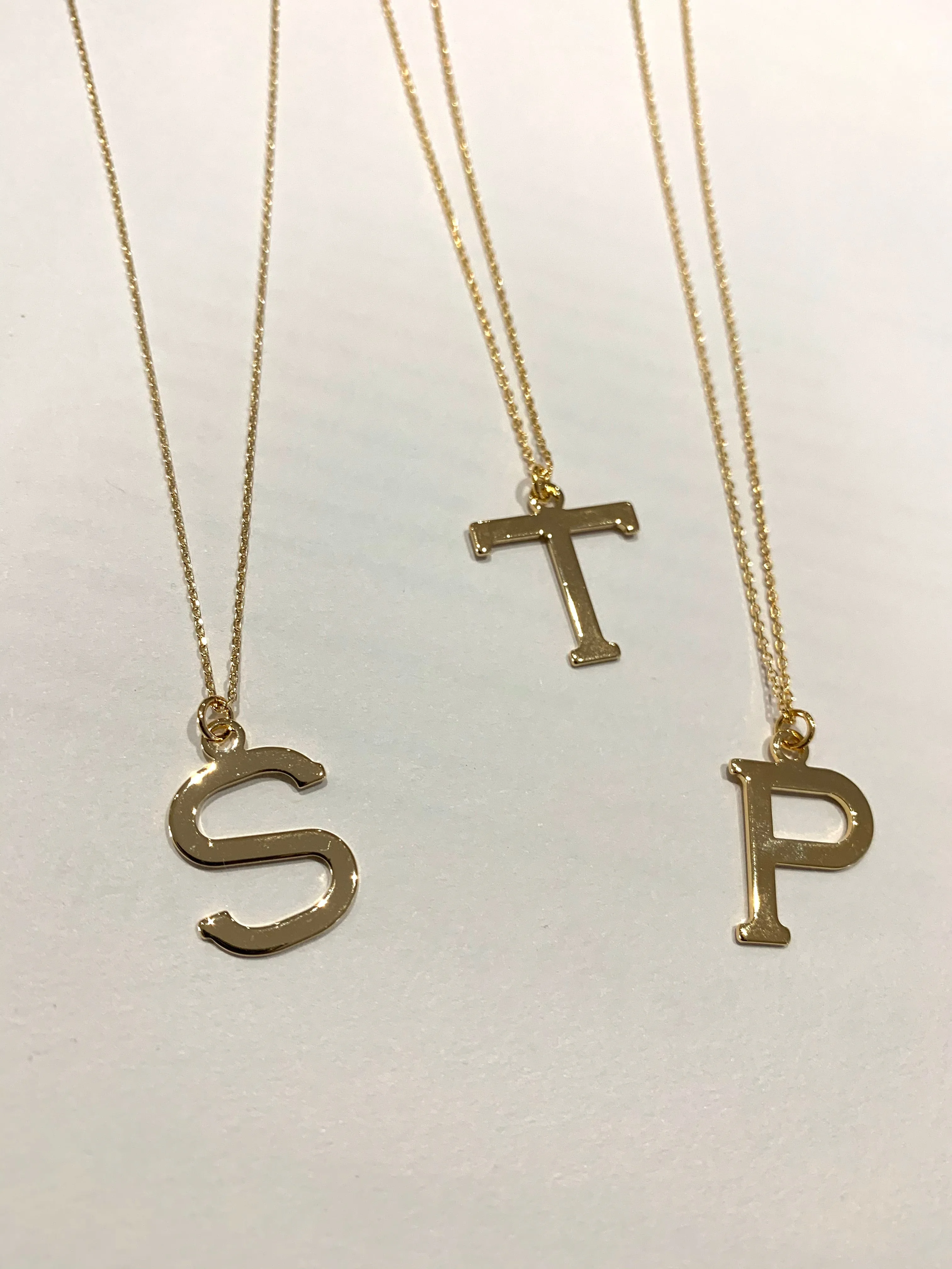 Large Initial Necklace