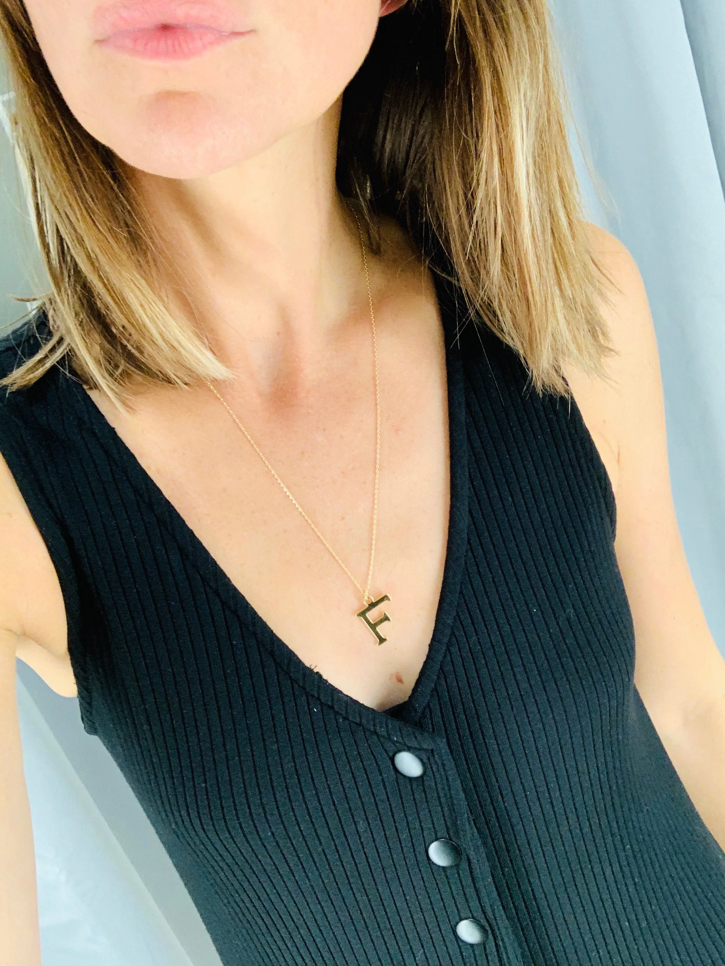 Large Initial Necklace