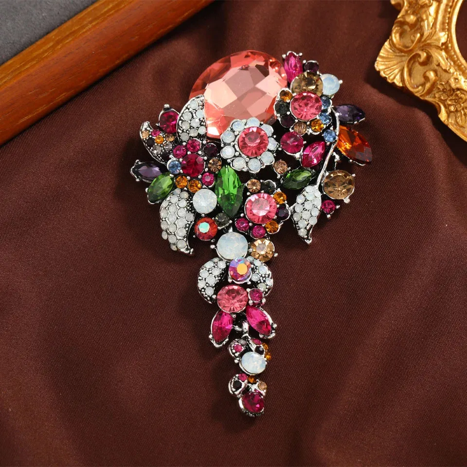 Large Rhinestone Brooch