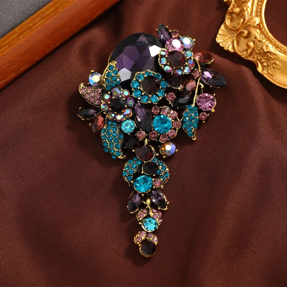 Large Rhinestone Brooch