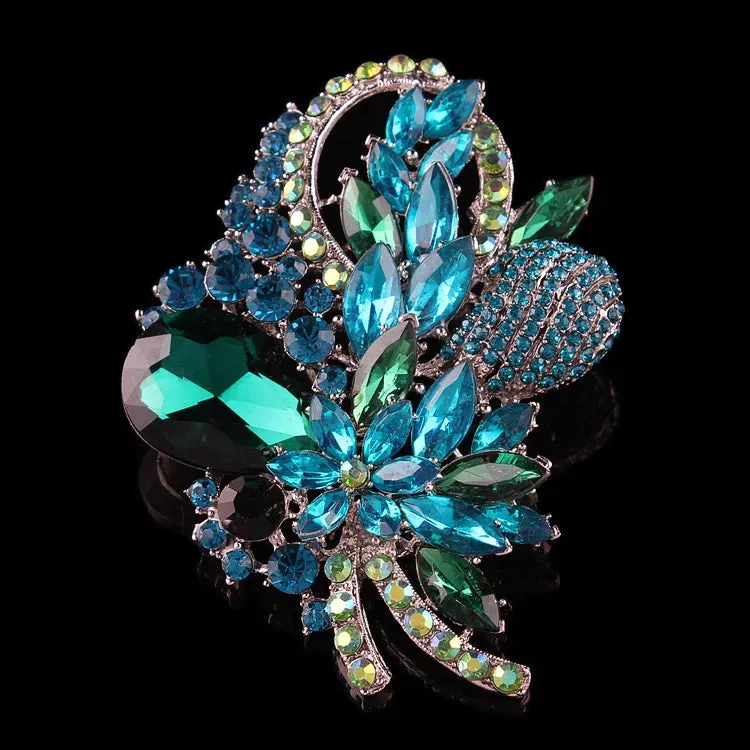 Large Rhinestone Brooch