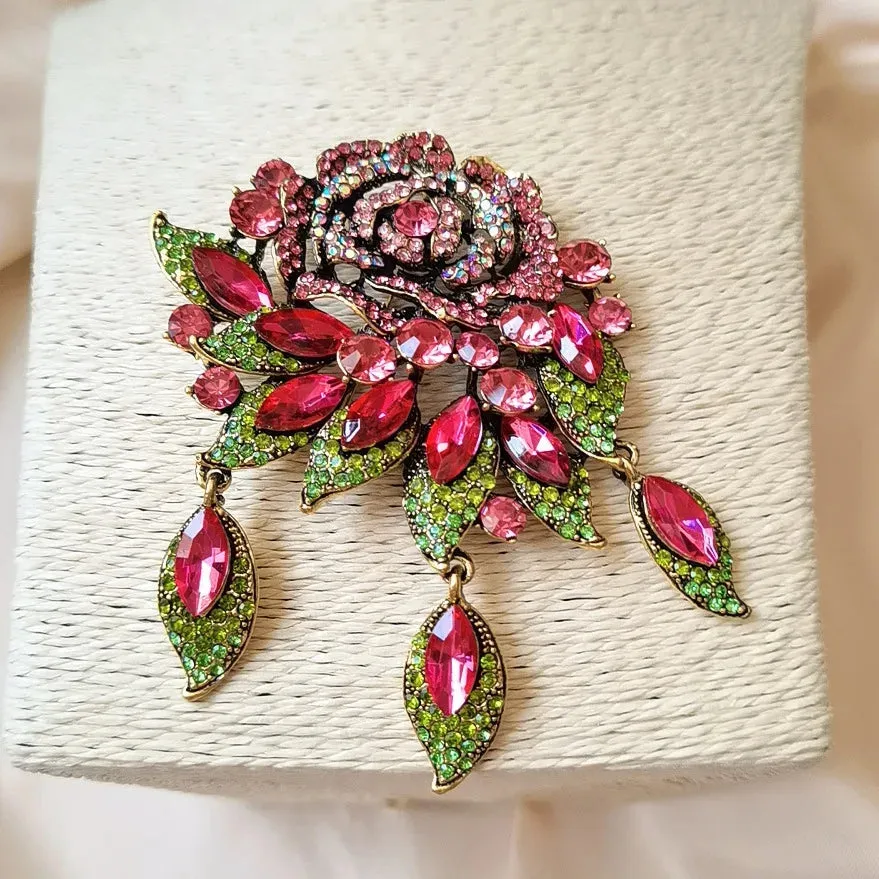Large Rhinestone Brooch