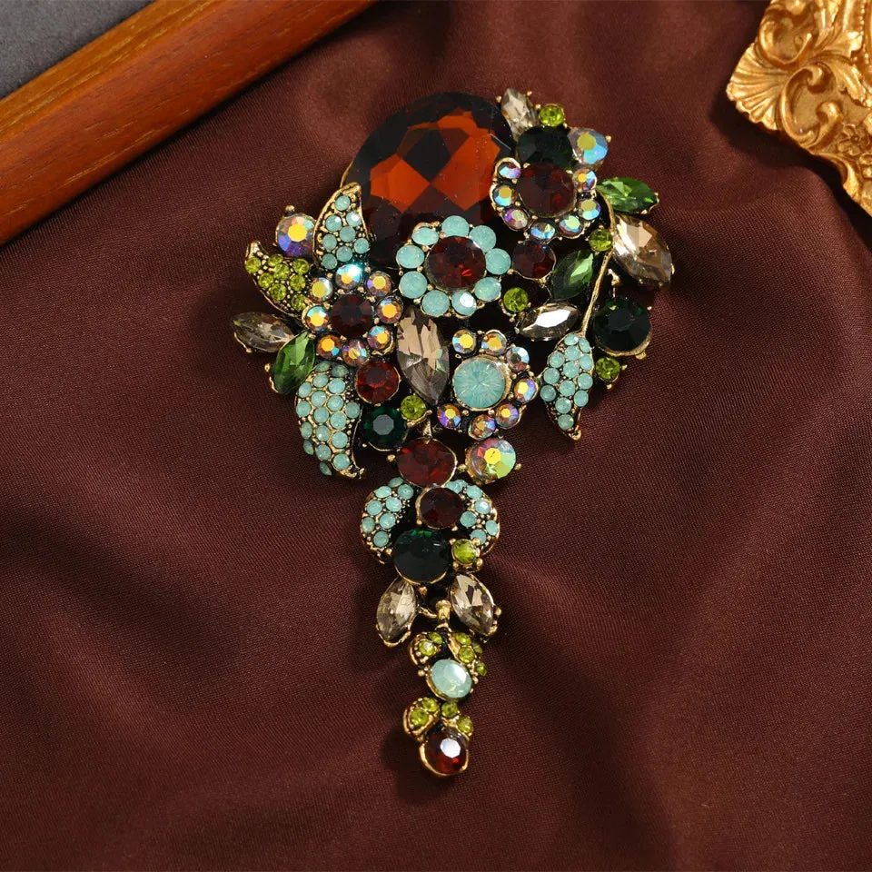Large Rhinestone Brooch