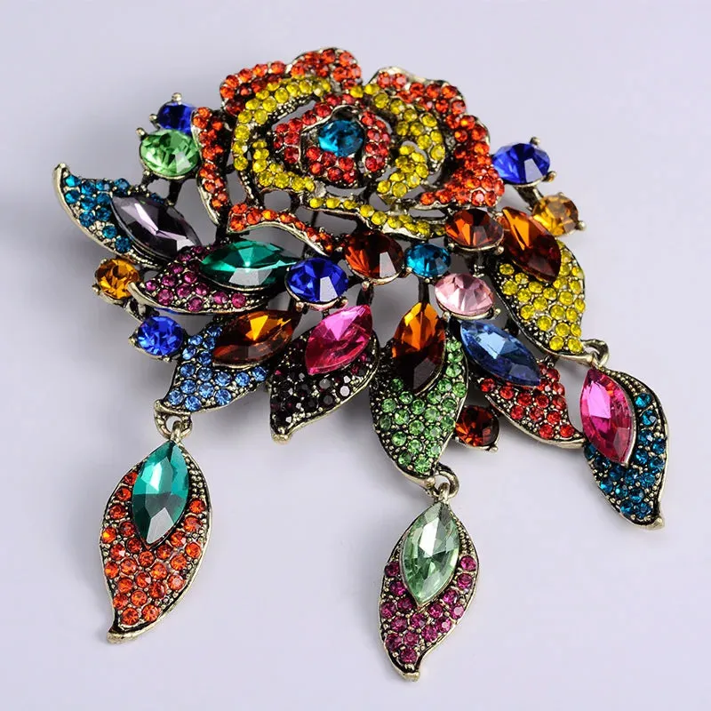 Large Rhinestone Brooch