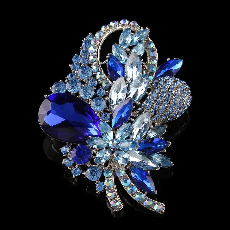 Large Rhinestone Brooch
