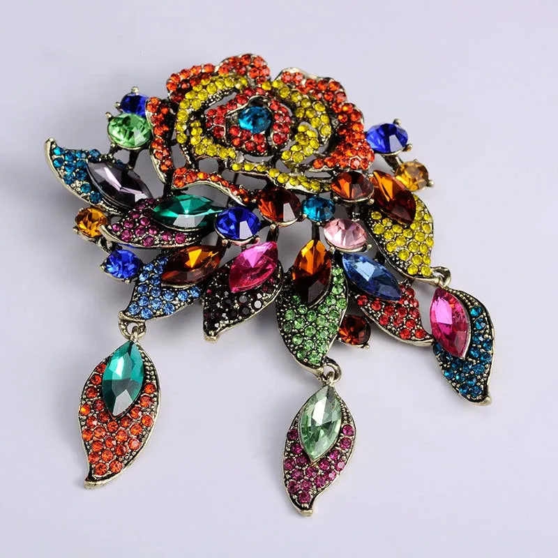 Large Rhinestone Brooch