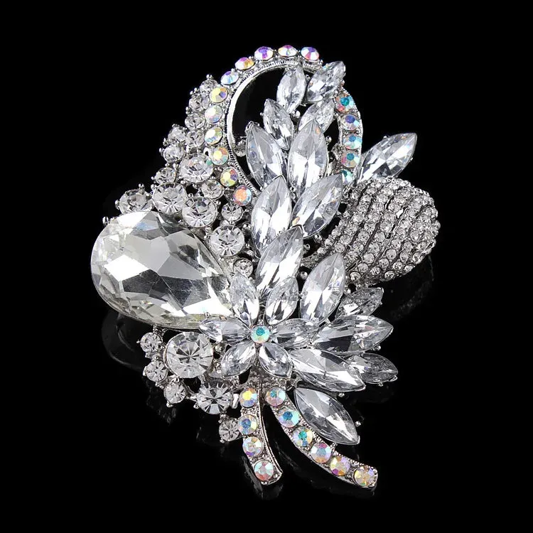 Large Rhinestone Brooch