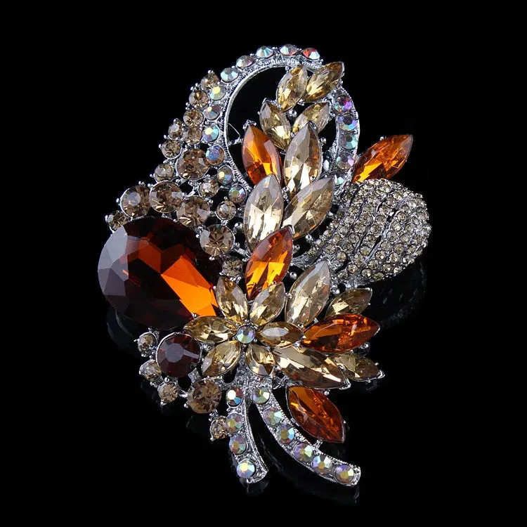 Large Rhinestone Brooch