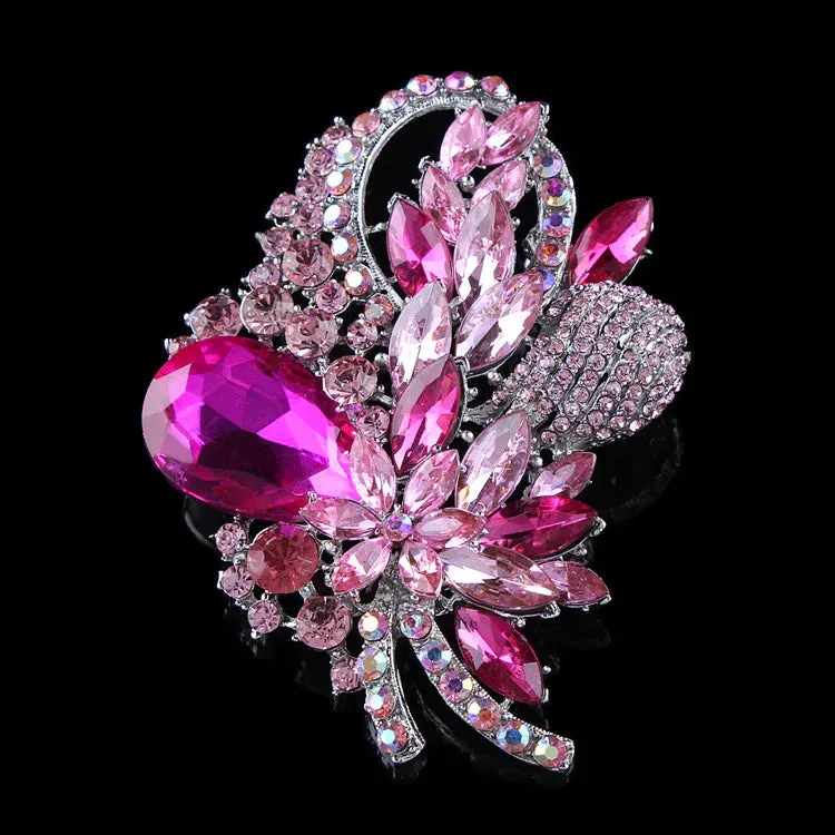 Large Rhinestone Brooch