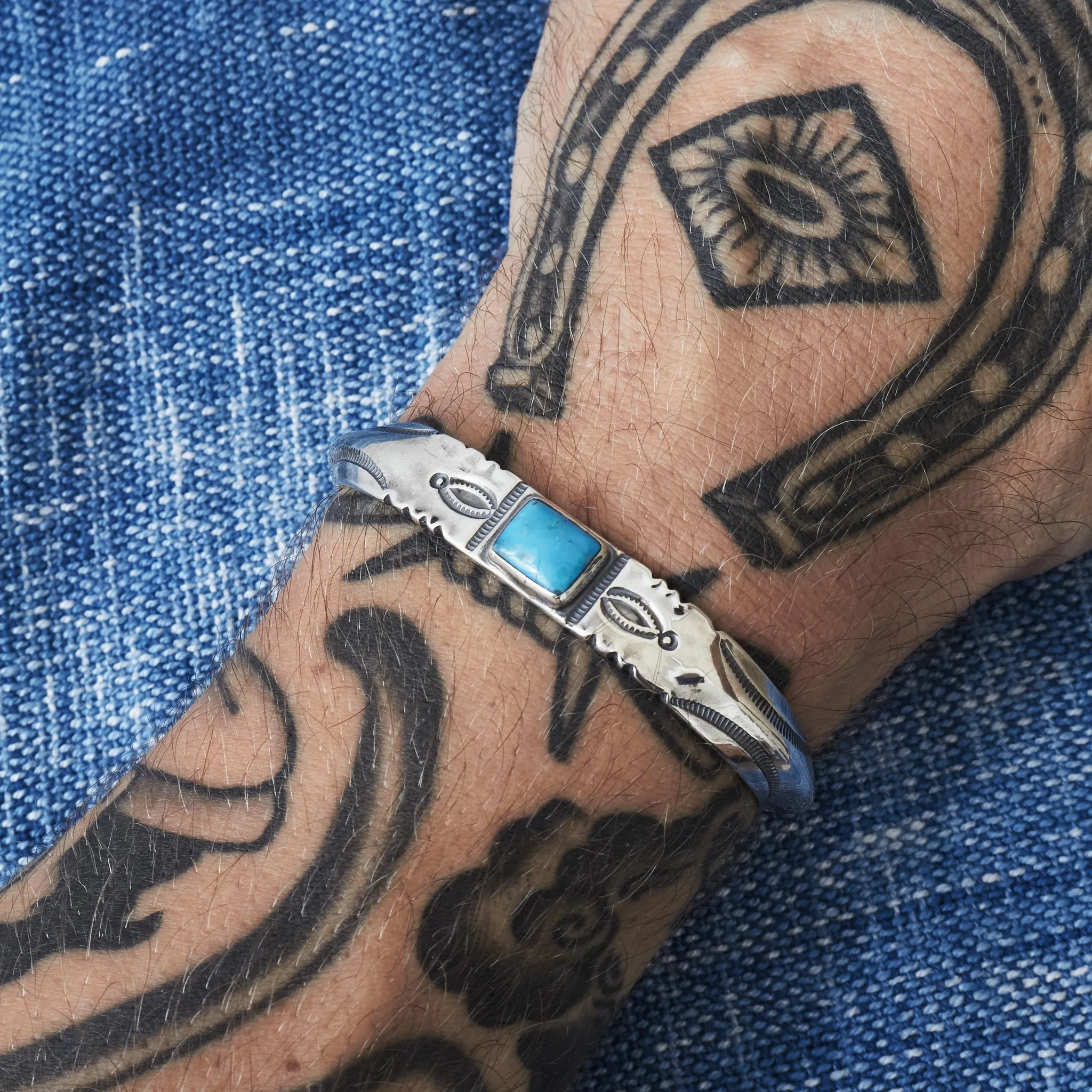 Larry Smith Turquoise Ft Bangle BR-0162